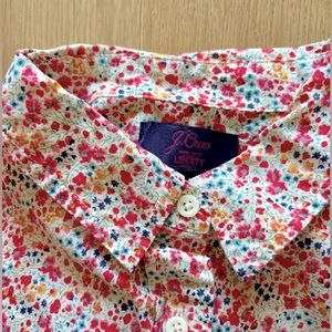 J Crew x Liberty Floral Long Sleeve Shirt Size 4